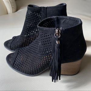 Black Peep-toe Booties
